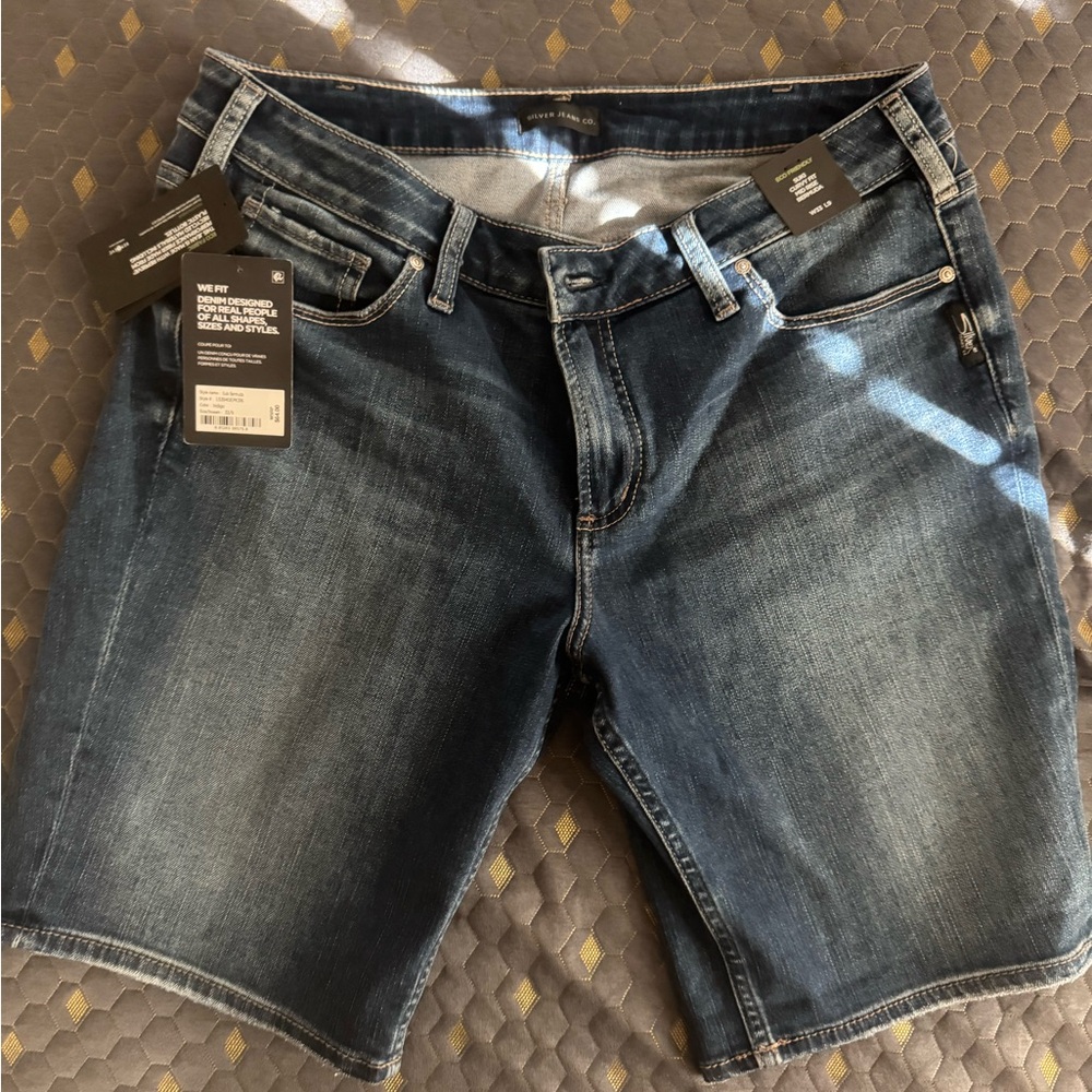 Silver Jeans Women's Dark Blue Denim Shorts